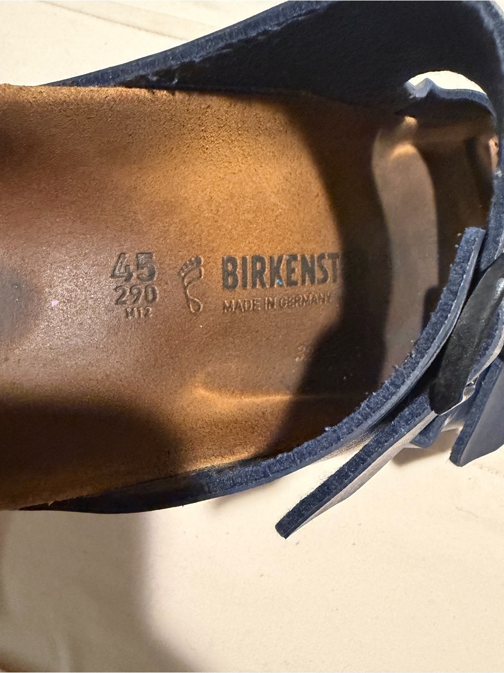 Birkenstock Arizona Navy Blue Double Strap Sandals - Picture 5 of 7